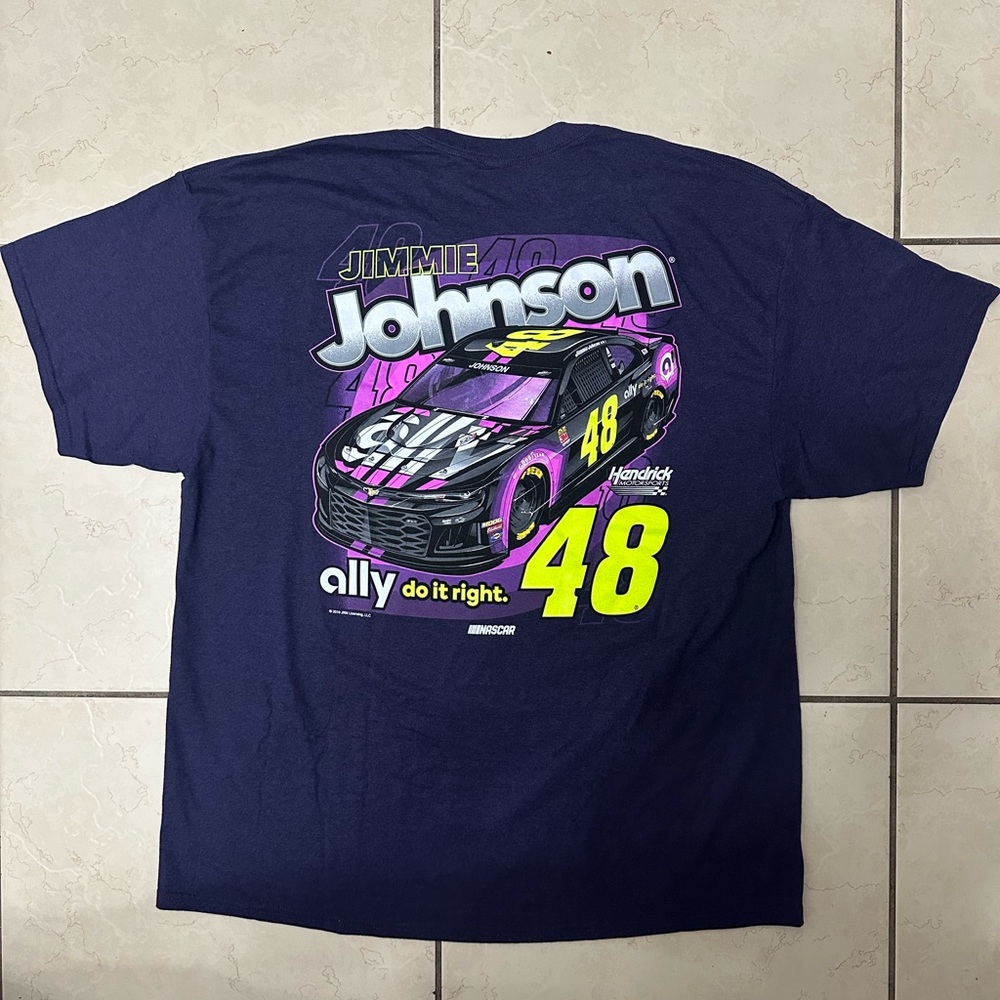 Jimmie Johnson #48 Men's XXL T-shirt NASCAR Hendricks Motorsports Purple 2019